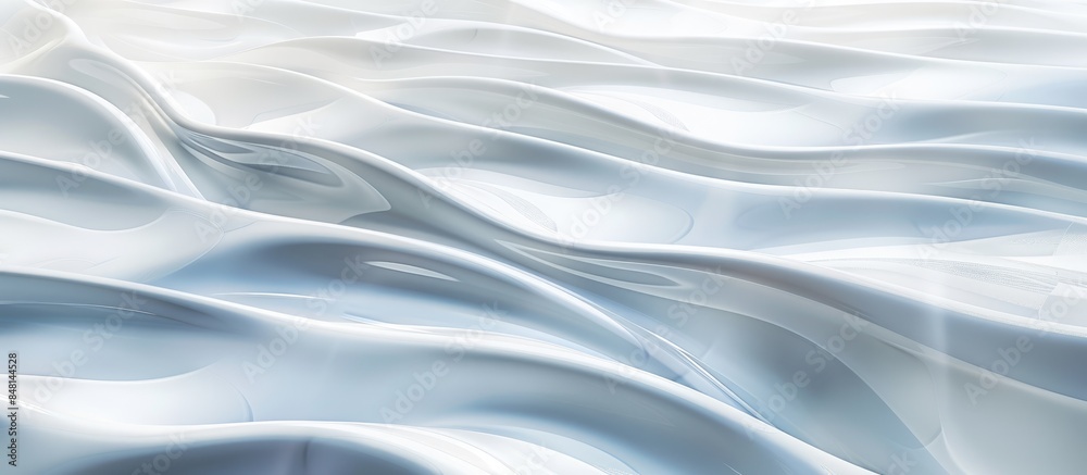 Fototapeta premium Background of abstract white wave pattern on rippled water