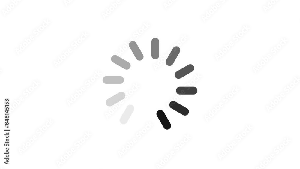Animated of circle loading icon .Wheel loading concept icon