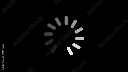Animated of circle loading icon .Wheel loading concept icon
