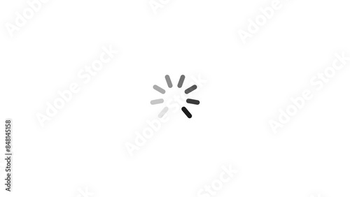 Animated of circle loading icon .Wheel loading concept icon