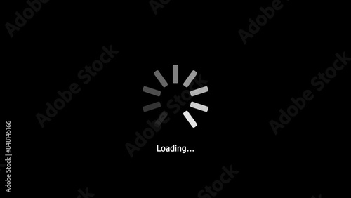 Animated of circle loading icon .Wheel loading concept icon
