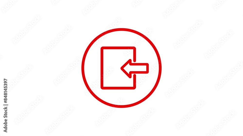 Animated of login icon. login button concept