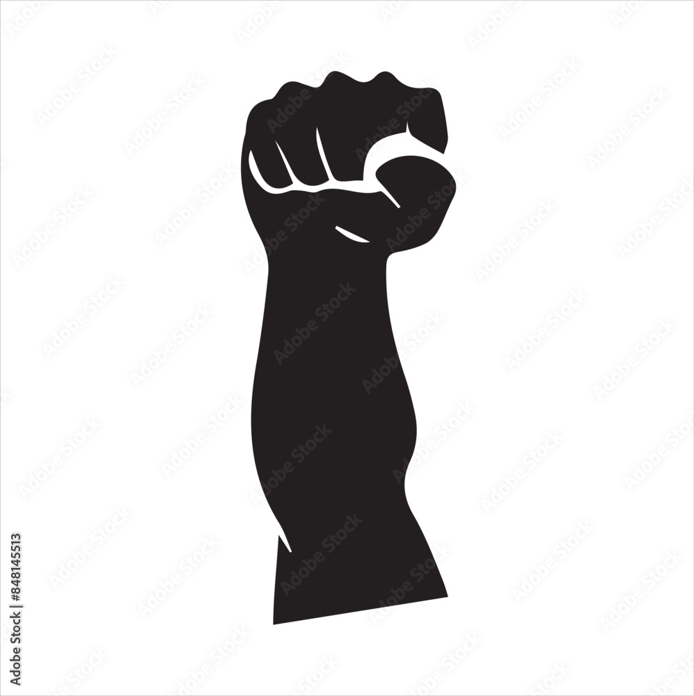 hand rising to the top silhouette vector art image. hand rising to the top silhouette vector art image.