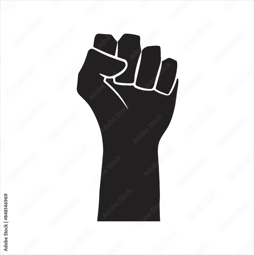 hand rising to the top silhouette vector art image. hand rising to the top silhouette vector art image.