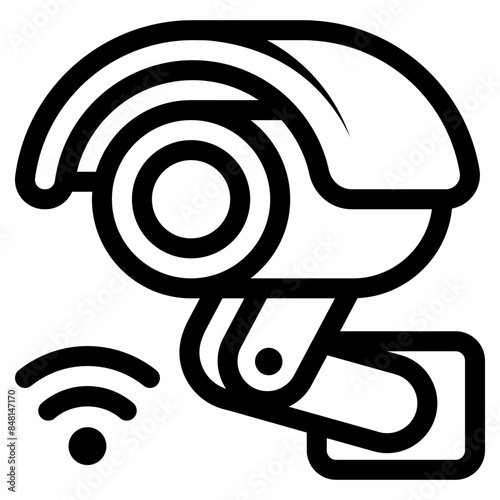 cctv ip camera with wifi symbol icon