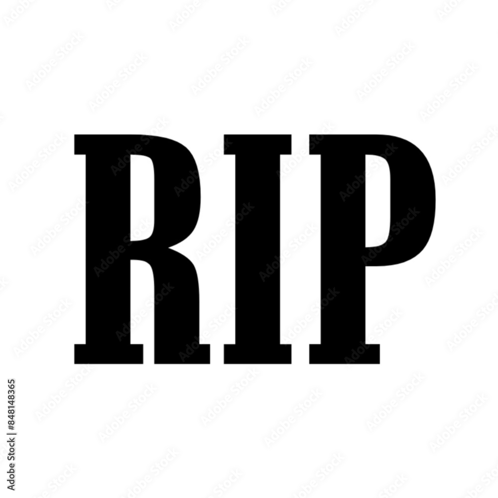 3D Rest in peace text poster 3D Rest in peace text poster