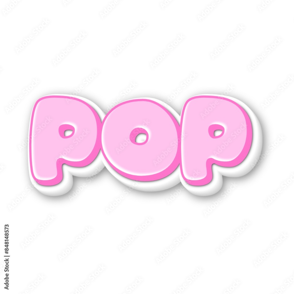 3D POP text poster art 3D POP text poster art