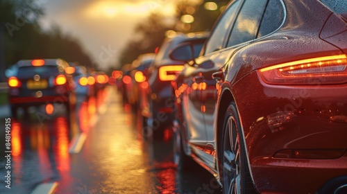 Generate a scene of a car accident caused by a driver running a red light while attempting to beat the