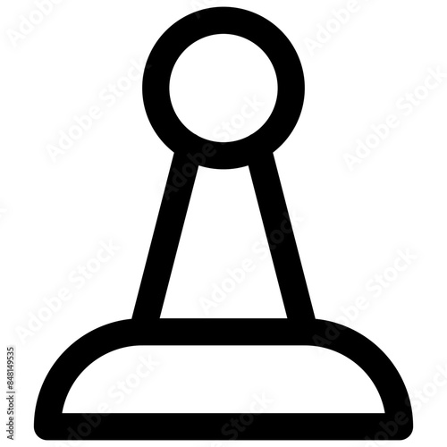 Game piece. Editable stroke vector icon.