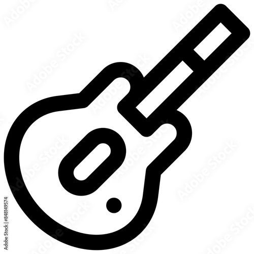 Guitar controller. Editable stroke vector icon.
