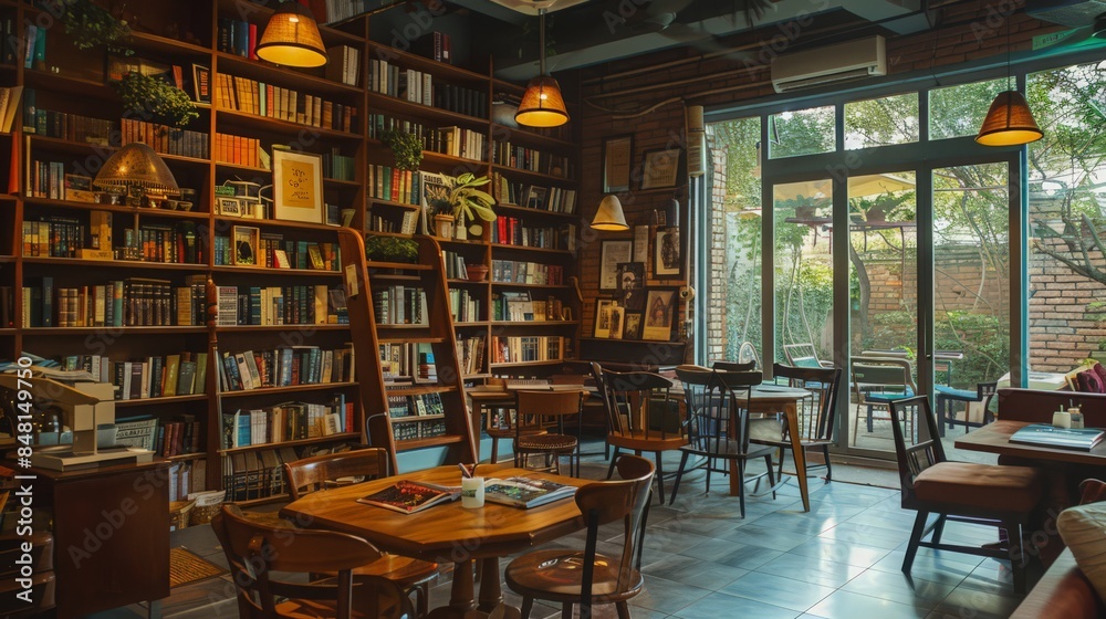 A charming book cafe where shelves filled with novels and poetry line the walls. Enjoy your coffee while diving into a good book or attend one of the regular author readings A charming book cafe where shelves filled with novels and poetry line the walls. Enjoy your coffee while diving into a good book or attend one of the regular author readings