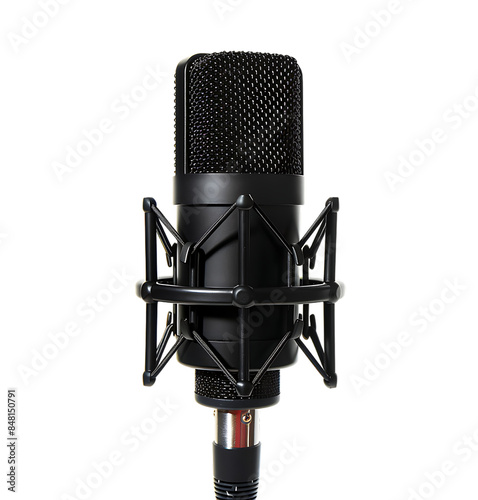 podcast mic on transparent isolated background