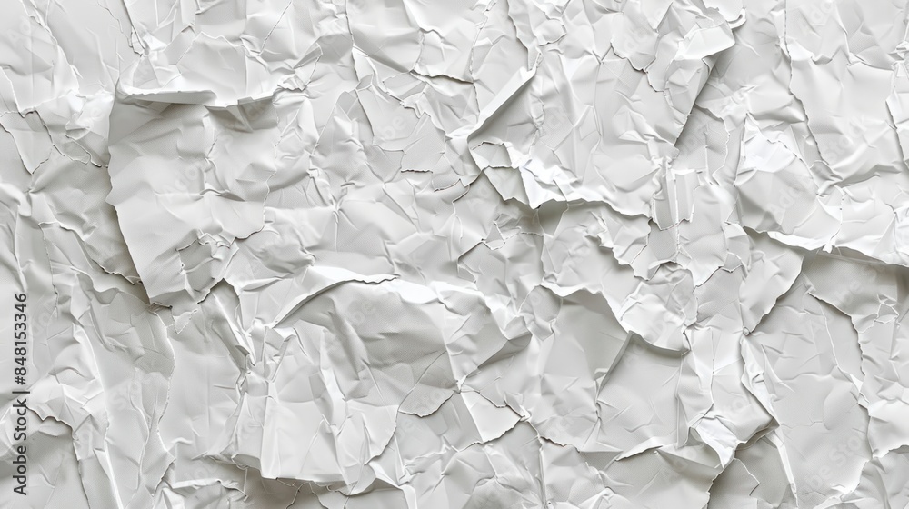 Fototapeta premium Versatile texture of white creased poster. Multipurpose background.