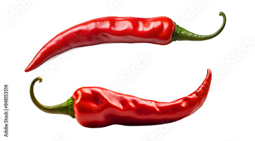 red chili or chilli cayenne pepper isolated on transparent background photo