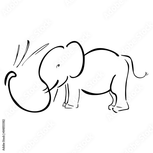 an elephant painted