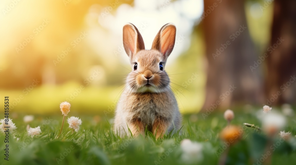cute animal pet rabbit or bunny smiling and laughing isolated with copy space for easter background, rabbit, animal, pet, cute, fur, ear, mammal, background, celebration