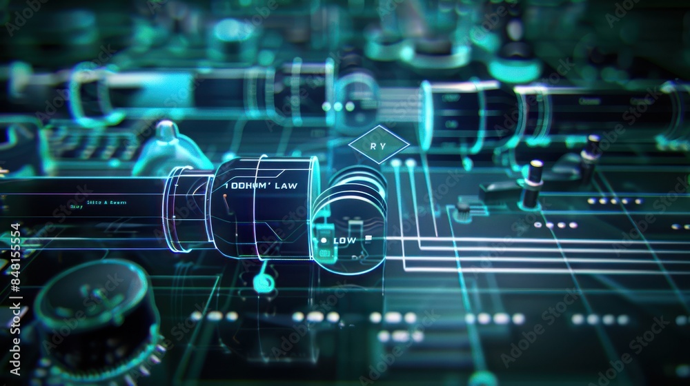 Close-up of a futuristic circuit board with digital interface elements, showcasing advanced technology and electronic components.
Close-up of a futuristic circuit board with digital interface elements, showcasing advanced technology and electronic components.