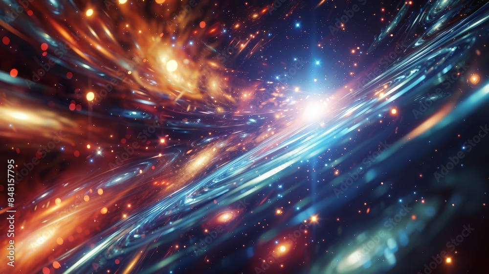 A visualization of gravitational lensing shows how massive objects bend light from distant stars. A visualization of gravitational lensing shows how massive objects bend light from distant stars.