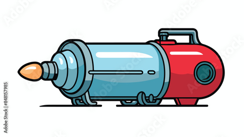 Torpedo Heater outline icon. Clipart image isolated