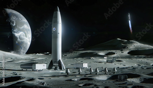 Reusable Rockets for Human Moon Missions. photo