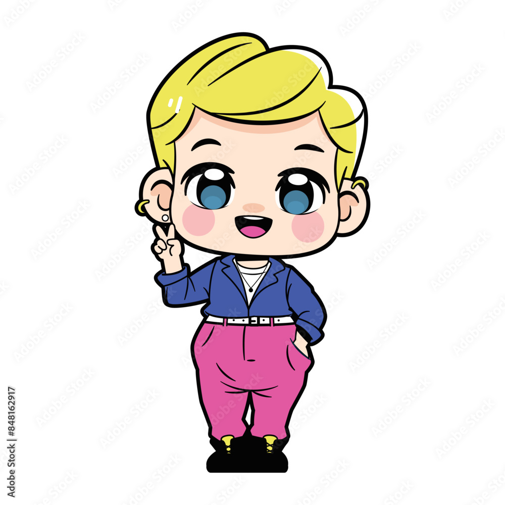 Vector Cute Boy Character Cartoon Illustration Isolated Vector Cute Boy Character Cartoon Illustration Isolated