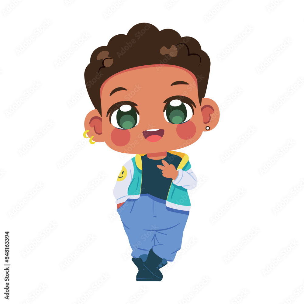Vector Cute Boy Character Cartoon Illustration Isolated Vector Cute Boy Character Cartoon Illustration Isolated