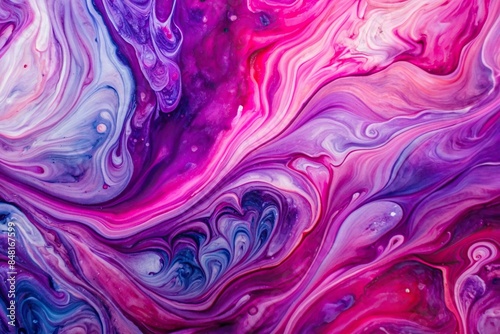 Abstract background created by blending pink and violet acrylic paints, forming a vibrant and textured design , acrylic, paint