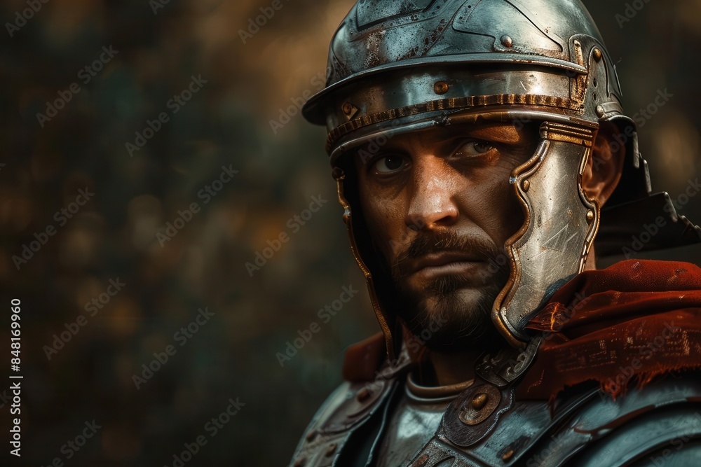 photorealistic portrait of roman soldier in armor biblical historical character concept photorealistic portrait of roman soldier in armor biblical historical character concept
