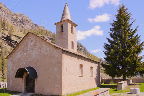 Reformed church of San Lorenzo, Engadine Valley, Switzerland photo