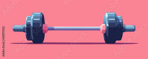 Dumbbell fitness equipment. Vector flat minimalistic isolated illustration
