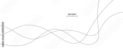 Wave lines vector illustration. Curve wave seamless pattern. Line art striped graphic template.

