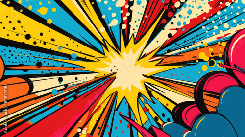 Classic And Colorful Pop Art Comic Background