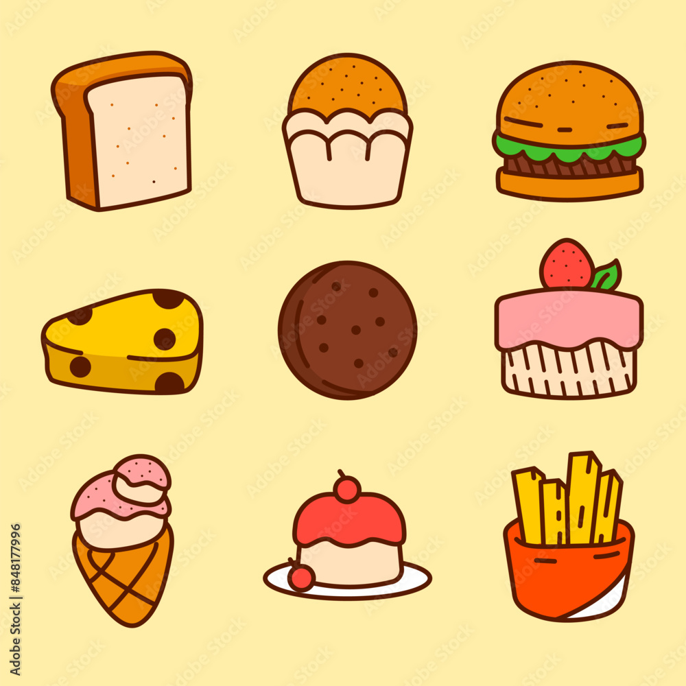 food icons set food icons set