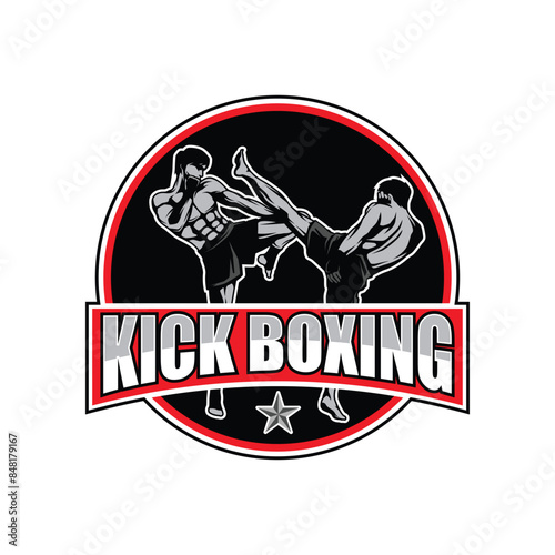 Kick Boxing and Mixed Martial arts Logo Vector