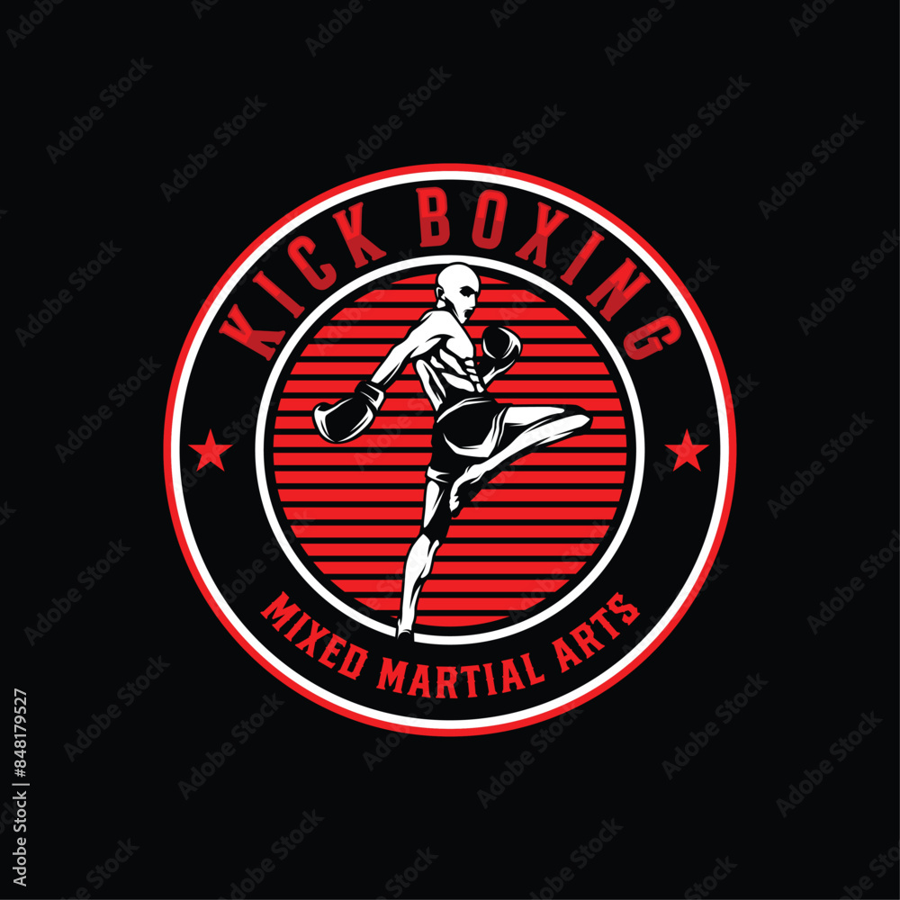Kick Boxing and Mixed Martial arts Logo Vector Kick Boxing and Mixed Martial arts Logo Vector