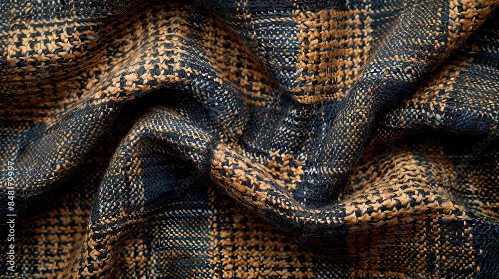 Close-Up of Textured Woven Fabric with Intricate Patterns Close-Up of Textured Woven Fabric with Intricate Patterns