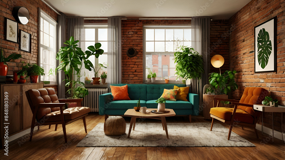 Fototapeta premium living room with a furniture