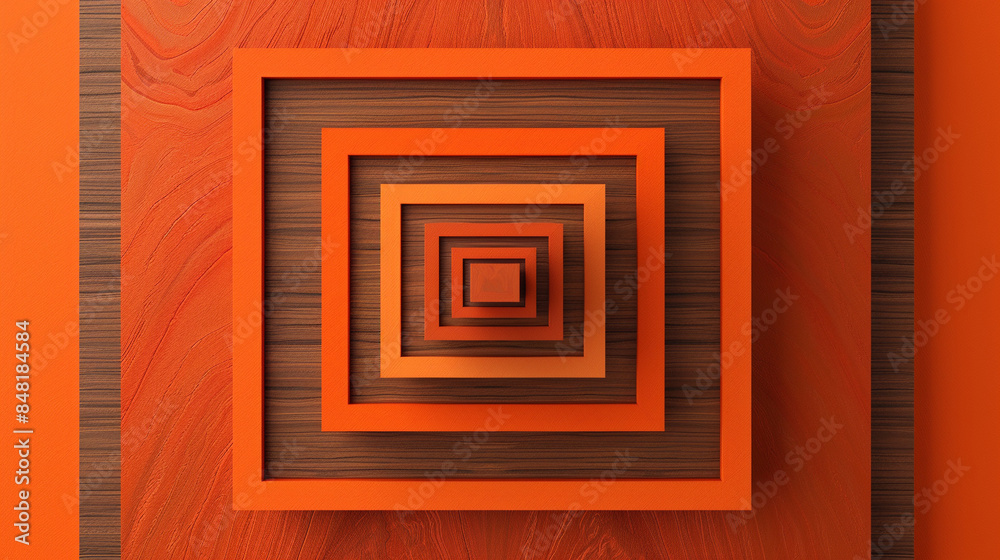Orange and Rosewood square shape background presentation design Orange and Rosewood square shape background presentation design
