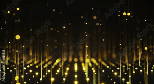 Yellow glowing dots on a black background