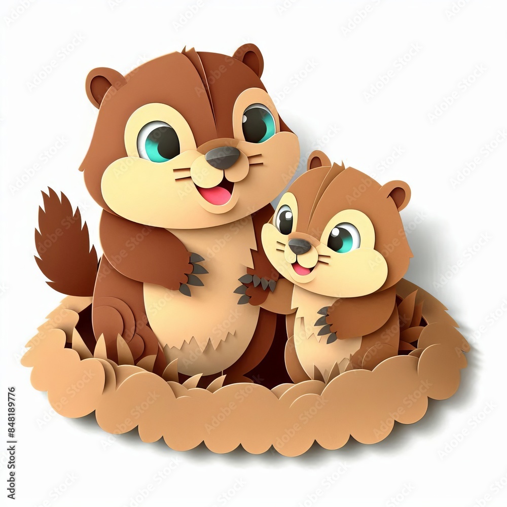 Happy groundhog day background,Generative Ai Happy groundhog day background,Generative Ai