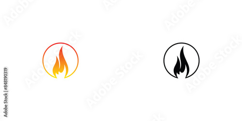 Creative match lighter logo design with modern style ,premium vector