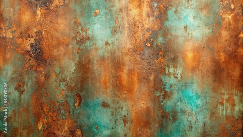 Seamless rusted copper metal patina texture background, copper, metal, rust, patina, texture, background, seamless, weathered photo