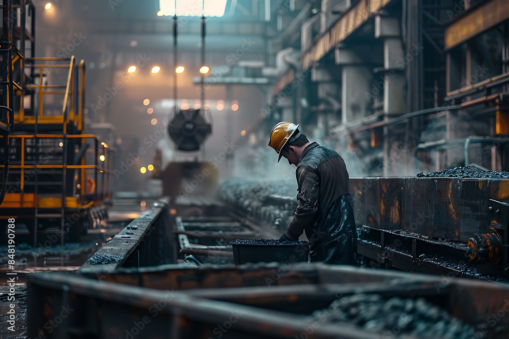 Diverse industrial sectors showcasing manufacturing, construction, and technology, highlighting the complexity and productivity of modern industries.