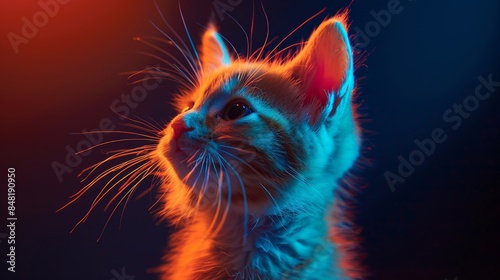 Neon Kitten Portrait © nur