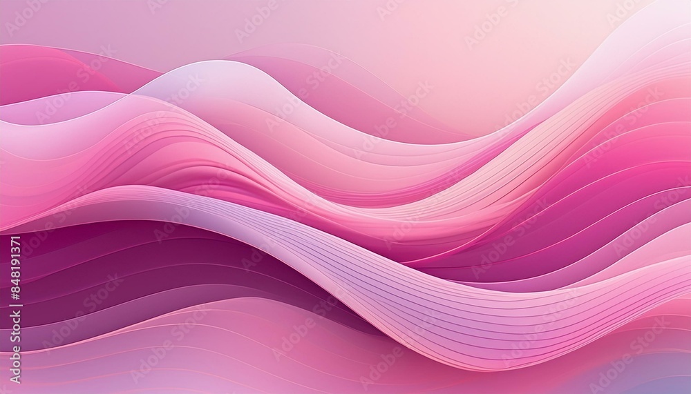Abstract background with smooth waves in pink and magenta tones. Waved shaped lines transparent whispers background. Elegant geometric banner background. AI generative Abstract background with smooth waves in pink and magenta tones. Waved shaped lines transparent whispers background. Elegant geometric banner background. AI generative