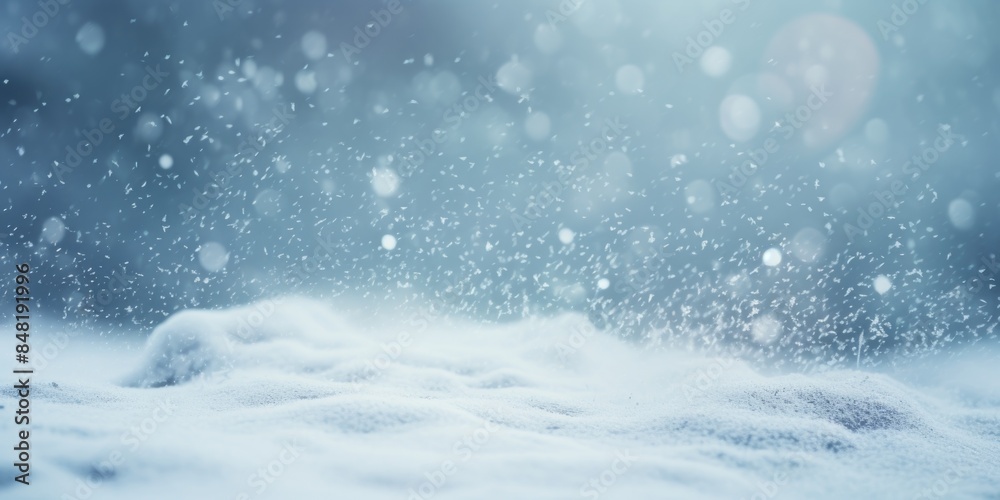 A close-up shot of snow-covered ground with intricate details and patterns A close-up shot of snow-covered ground with intricate details and patterns