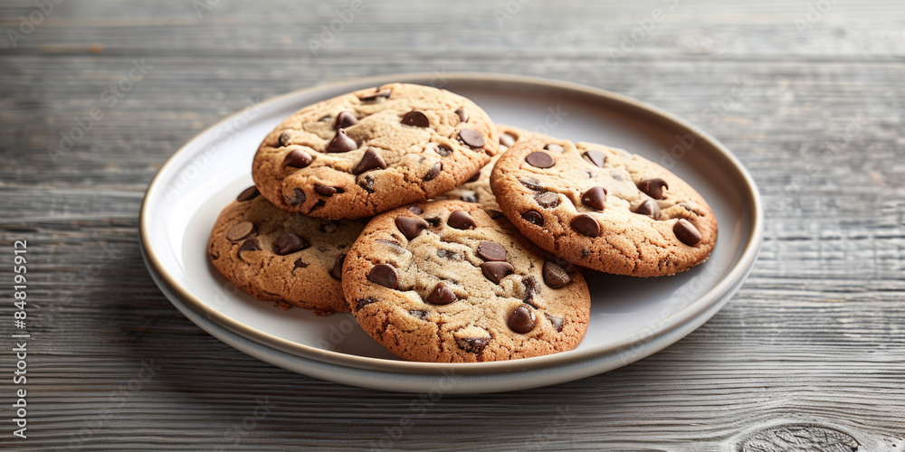 Freshly baked cookies on a rustic wooden table, perfect for a cozy afternoon snack or as a gift Freshly baked cookies on a rustic wooden table, perfect for a cozy afternoon snack or as a gift