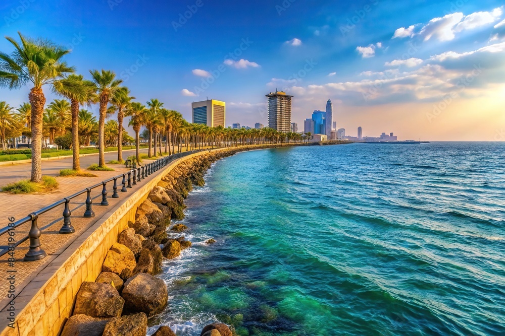 Red Sea Corniche In Jeddah Saudi Arabia With A Beautiful Waterfront red-sea-corniche-in-jeddah-saudi-arabia-with-a-beautiful-waterfront