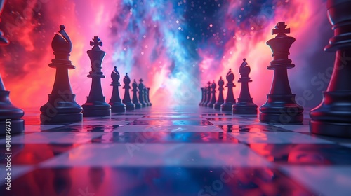 Chessboard in a Mystical Setting