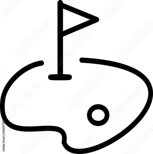 Mini Golf  icon. Golf yard icon. Replaceable vector design.